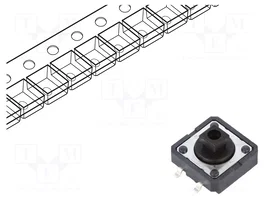 Aratas (Formerly Omron Components) Microconmutador TACT B3FS-4055P SPST-NO SMT