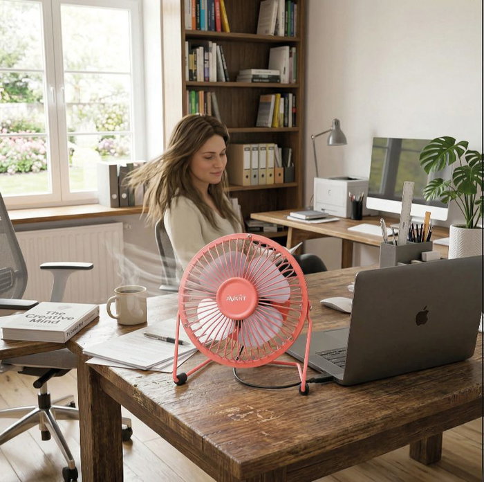 AVANT Ventilador USB AVANT 3W - 10cm - Rojo