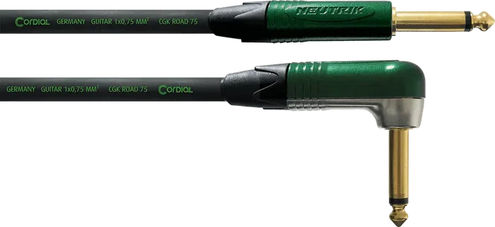 Cordial Cable Jack Recto/Acodado 6 M Verde Cordial Cable Jack Recto/Acodado 6 M Verde