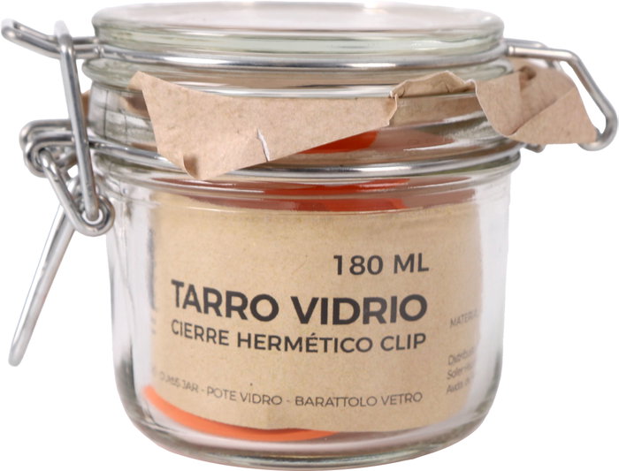 La Mediterranea Tarro Hermético Vidrio Clip 180 ml (36 Unidades)