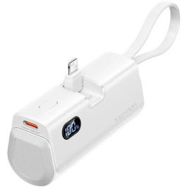 Vention Powerbank FHRW0 4800mAh 22.5W Blanca Incluye Cable USB Tipo-C y Lightning
