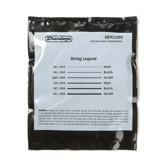 Dunlop Cuerdas Guitarra Eléctrica Níquel 12-60 Dunlop Cuerdas Guitarra Eléctrica Níquel 12-60