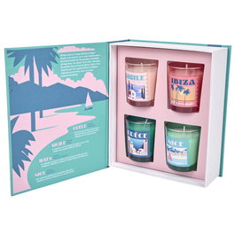 Home Deco Factory JGO. 4 Velas Perfumadas Viaje