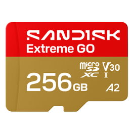 SanDisk Extreme GO MicroSDXC 256GB UHS-I 240MB/s Lectura 160MB/s Escritura A2 V30