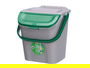 Stefanplast Cubo Basura 28L Apilable Ecoway Verde Gris 38 x 41 x 37 cm (Set de 6)