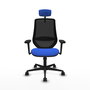 PIQUERAS Y CRESPO Silla de oficina Mardos con mecanismo Sincro, Azul y Negro