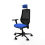 PIQUERAS Y CRESPO Silla de oficina Mardos con mecanismo Sincro, Azul y Negro