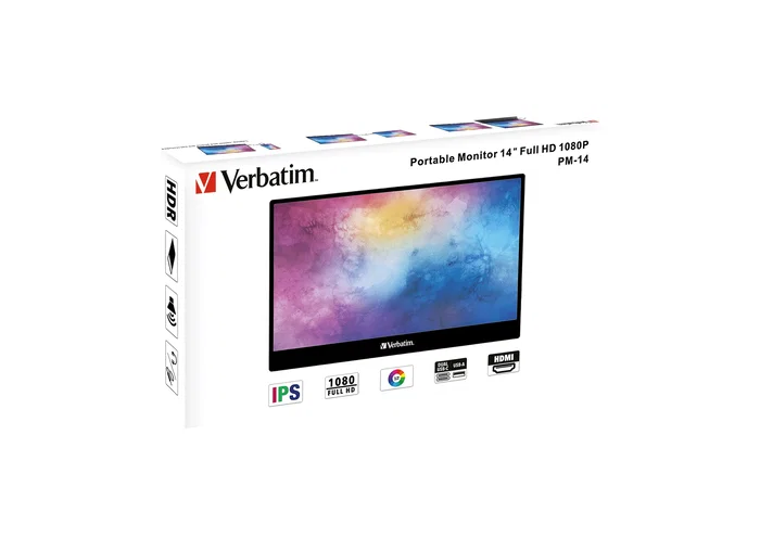 Verbatim Monitor Portátil PM-14 14 pulg Full HD IPS Negro Verbatim Monitor Portátil PM-14 14 pulg Full HD IPS Negro