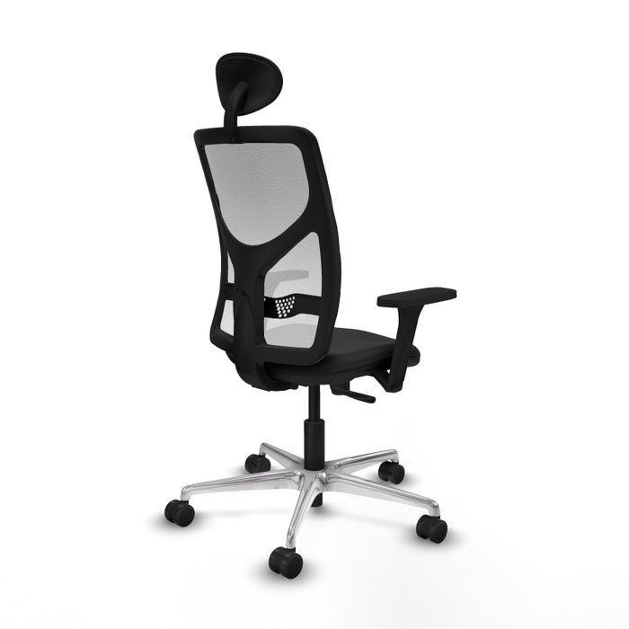 PIQUERAS Y CRESPO Silla de oficina Motilla con mecanismo Sincro, Negro y Blanco