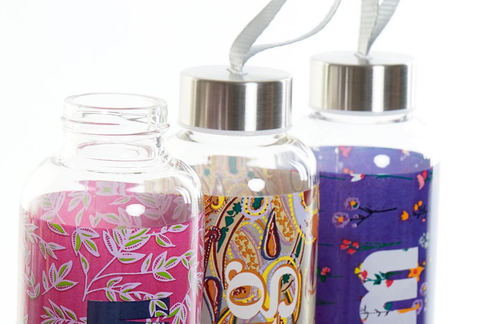 DKD Home Decor Botella Daydream de Borosilicato 550ml Multicolor DKD Home Decor Botella Daydream de Borosilicato 550ml Multicolor