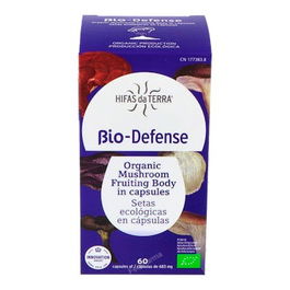 HIFAS DA TERRA Bio-Defense Hdt 60 Cápsulas - 5 Setas y Vitamina C para Sistema Inmunitario y Digestivo - Vegano, Sin Gluten