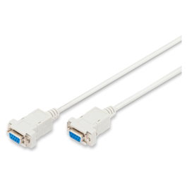 Digitus Cable de conexión de módem nulo DB-9 Hembra/Hembra 3m Beige