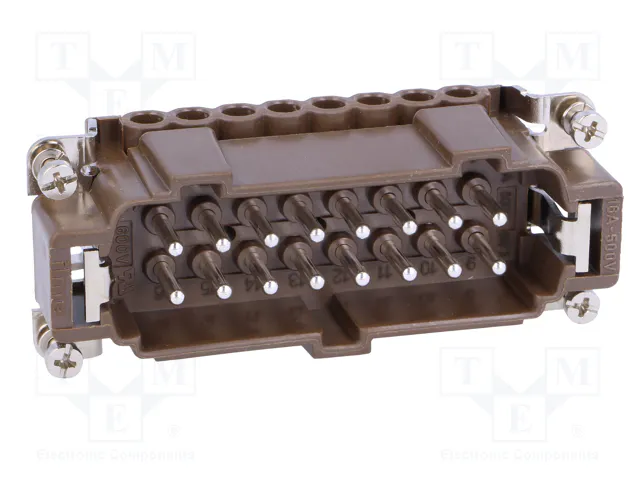 ILME Conector HDC Macho 180 °C 16A 500V 16+PE Tamaño 77.27
