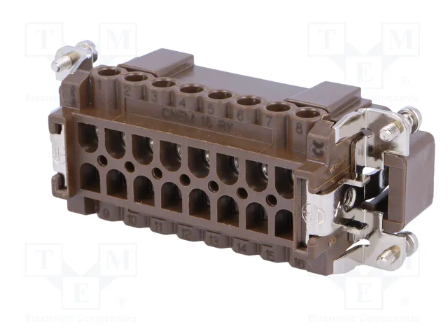 ILME Conector HDC Macho 180 °C 16A 500V 16+PE Tamaño 77.27
