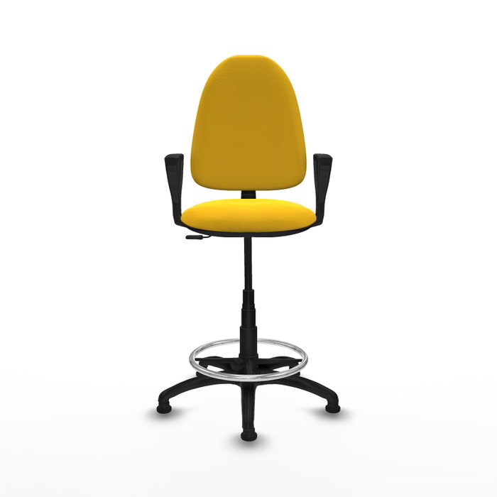 PIQUERAS Y CRESPO Taburete Aýna Amarillo con Brazos Fijos PIQUERAS Y CRESPO Taburete Aýna Amarillo con Brazos Fijos