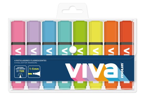 Molin Marcador Fluorescente Viva Surtido 8 Unidades Molin Marcador Fluorescente Viva Surtido 8 Unidades