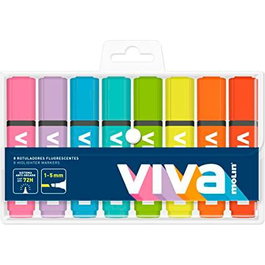 Marcador Fluor Molin De 8 Colores