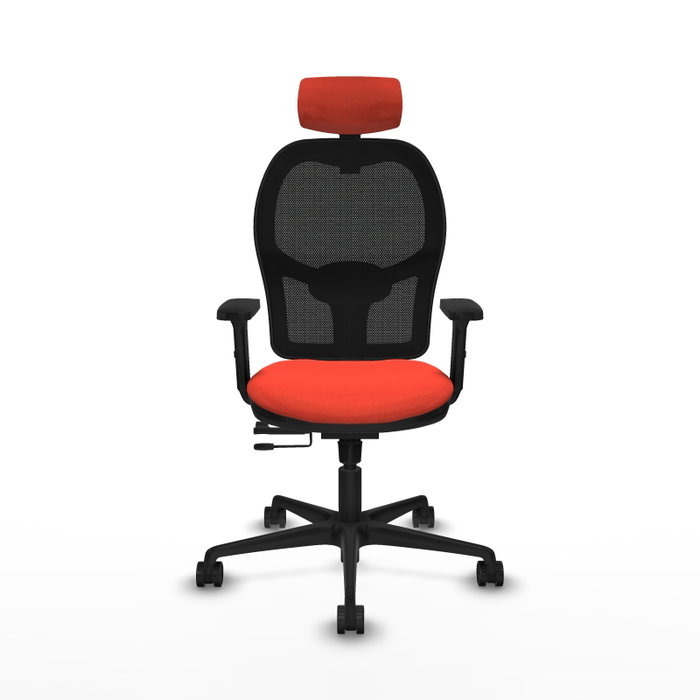 PIQUERAS Y CRESPO Silla de oficina Jorquera Sincro/Traslack Naranja oscuro/Negro