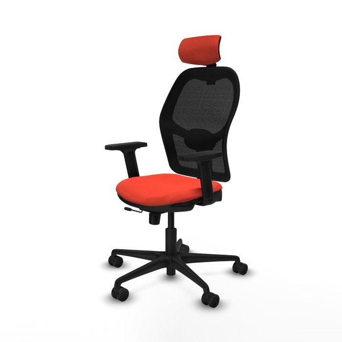 PIQUERAS Y CRESPO Silla de oficina Jorquera Sincro/Traslack Naranja oscuro/Negro