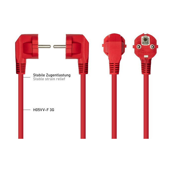 Kabelmeister Cable de alimentación con enchufe Schutzkontakt Tipo E+F