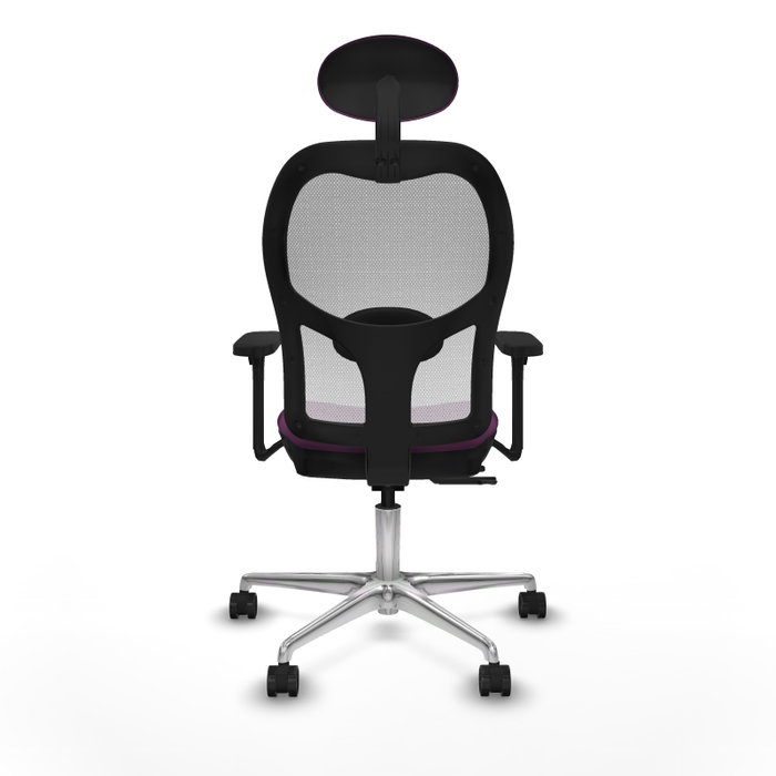 PIQUERAS Y CRESPO Silla de oficina Jorquera con mecanismo Sincro/Traslack, Similpiel Morado y Malla Blanca PIQUERAS Y CRESPO Silla de oficina Jorquera con mecanismo Sincro/Traslack, Similpiel Morado y Malla Blanca