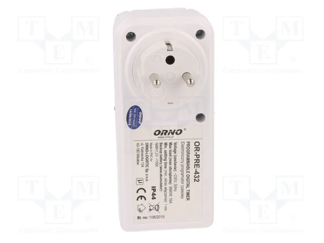 ORNO Programador de Tiempo Digital IP44 230VAC ORNO Programador de Tiempo Digital IP44 230VAC