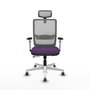 PIQUERAS Y CRESPO Silla de oficina Haches Morado y Gris