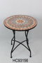 DKD Home Decor Mesa Comedor Terraza Y Jardin Stones Multicolor Negro 70x75.5x140 cm