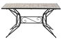 DKD Home Decor Mesa Comedor Terraza Y Jardin Stones Multicolor Negro 70x75.5x140 cm