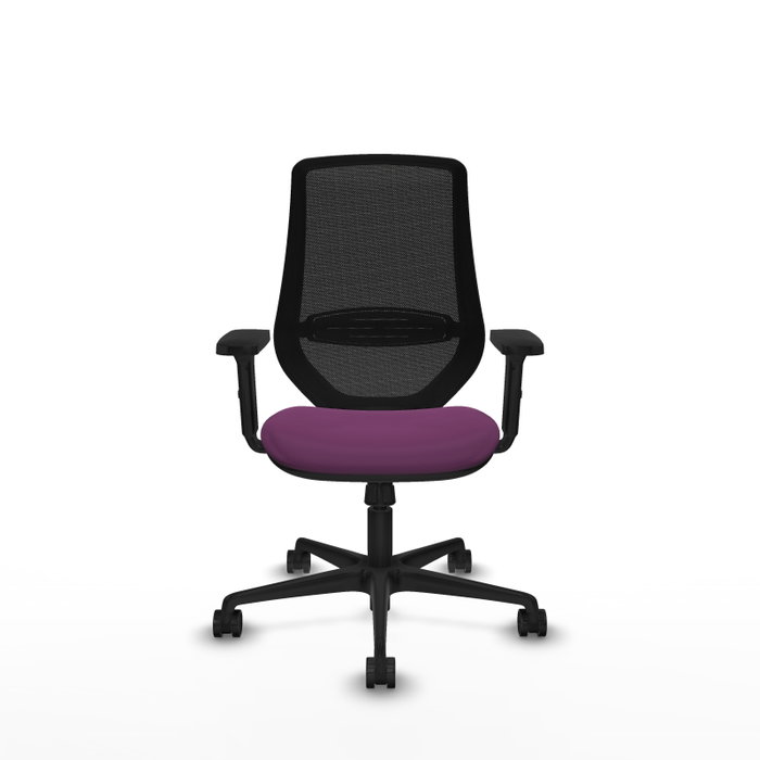 PIQUERAS Y CRESPO Silla de oficina Mardos con mecanismo Sincro, Morado y Negro