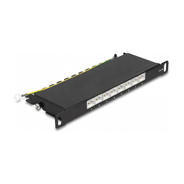 DeLOCK Patch Panel de 10″ Cat.6A de 8 Puertos 0,5U