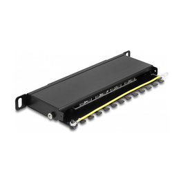 DeLOCK Panel de conexiones 10 puertos Cat.6A 0.5U negro, referencia Delock 10? Patchpanel 8 Port Cat.6A 0,5 HE schwarz