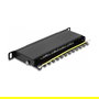 DeLOCK Panel de conexiones 10 puertos Cat.6A 0.5U negro, referencia Delock 10? Patchpanel 8 Port Cat.6A 0,5 HE schwarz
