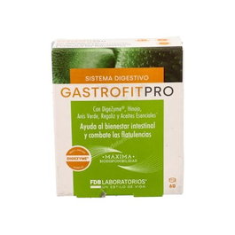 FDB Gastrofit Pro 60 Cápsulas - Complemento Alimenticio para Digestión, Acidez y Flatulencia con Regaliz, Hinojo y DigeZyme