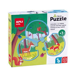 Apli Kids Puzzle Asociación Trío Animales 18821 Niños +3 Años