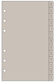 Recambio Agenda Finocam R464 Open 400 91X152 Indice A-Z Plast. 13 Pest.