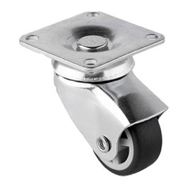 Cascoo Rueda de mobiliario Emily sin freno, goma gris, Ø30 mm
