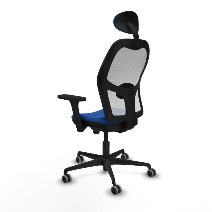 PIQUERAS Y CRESPO Silla de oficina Jorquera con Mecanismo Sincro/Traslack Azul y Blanco