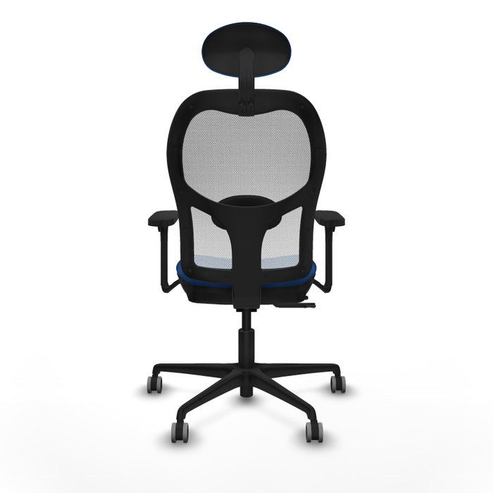 PIQUERAS Y CRESPO Silla de oficina Jorquera con Mecanismo Sincro/Traslack Azul y Blanco