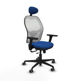 PIQUERAS Y CRESPO Silla de oficina Jorquera con Mecanismo Sincro/Traslack Azul y Blanco