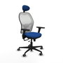 PIQUERAS Y CRESPO Silla de oficina Jorquera con Mecanismo Sincro/Traslack Azul y Blanco