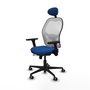 PIQUERAS Y CRESPO Silla de oficina Jorquera con Mecanismo Sincro/Traslack Azul y Blanco