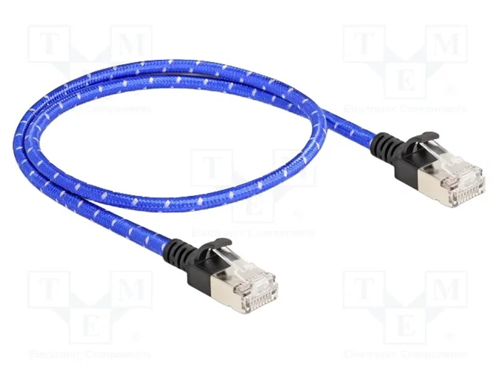 DeLOCK Cable de red RJ45 Cat.6A U/FTP Slim 0,5 m Azul DeLOCK Cable de red RJ45 Cat.6A U/FTP Slim 0,5 m Azul