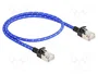 DeLOCK Cable de red RJ45 Cat.6A U/FTP Slim 0,5 m Azul