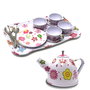 Tachan 55519 Juego de Té Rosa de Juguete con Bandeja de Acero 19 Piezas para Niños +3 Años - Español