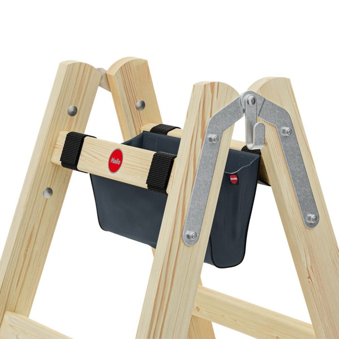 Hailo Master H80 Escalera de Doble Escalón de Madera 2 x 4