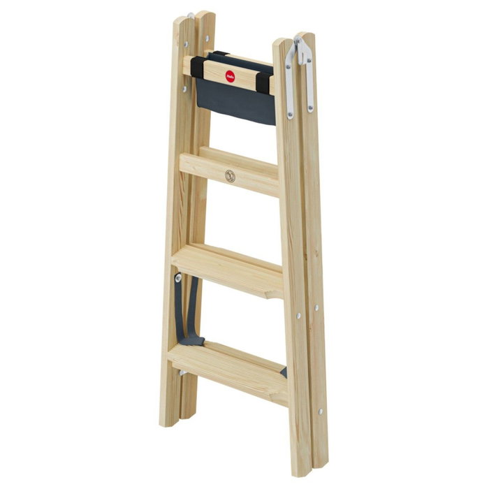 Hailo Master H80 Escalera de Doble Escalón de Madera 2 x 4
