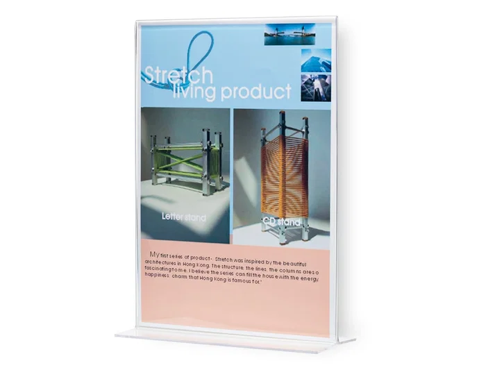 Q-connect Expositor sobremesa a dos caras en metacrilato tamaño A4