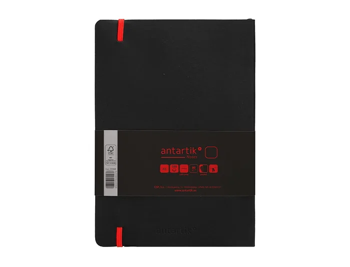 Antartik Cuaderno A5 Tapa Blanda Hojas Lisas Negro y Rojo 80 Hojas 80gr FSC Antartik Cuaderno A5 Tapa Blanda Hojas Lisas Negro y Rojo 80 Hojas 80gr FSC