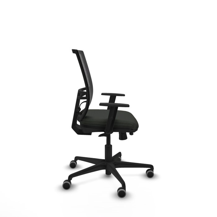PIQUERAS Y CRESPO Silla de oficina Yunquera con mecanismo Sincro/Traslack, Tela Negra PIQUERAS Y CRESPO Silla de oficina Yunquera con mecanismo Sincro/Traslack, Tela Negra